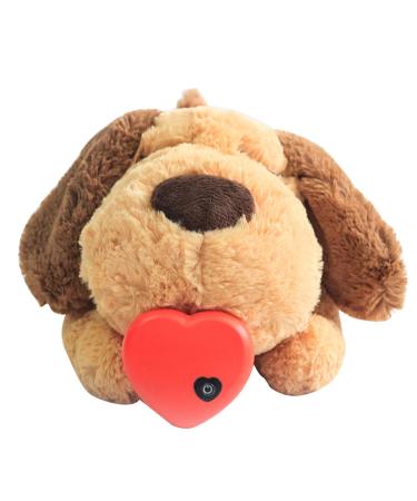 Dog Toy Plush Toy Comfortable Behavioral Training Aid Toy Heart Beat Soothing Plush Doll Sleep Dog Sleep Aid Plush Toy Behavioral Training Aid Toy Sleeping Aid Toy for Smart Dogs Cats (B: Puppies)