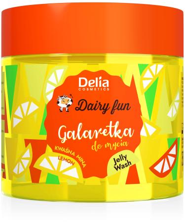 Delia Cosmetics - Dairy Fun - Lemon jelly for body washing - cleans and refreshed - fragrant and smooth skin - intensive tropical lemon fragrance - natural extracts - 350g ... citrus