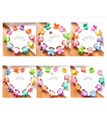 10 Colors 60PCS Durable Mini Hair Claw Clips Mini Hair Clips Flower Clips Heart Hair Clip Daisy Claw Clips for Kids and Adult Hairstyles Decroation Buns Pining Bangs Clips Mixed Style 60pcs/Set 60pcs/set Miltcolor