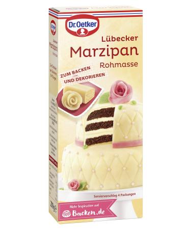 Dr.Oetker L beck marzipan raw mass 200 g marzipan spherical mass with 53% almonds for baking and decorating cakes cakes & pastries quality from L beck vegan