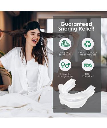 Adjustable Anti-Snoring Mouthpiece - Professional & Comfortable Solution for Men/Women - Stop Snoring Effectively - Clear-2 - Buy Online on GoSupps.com