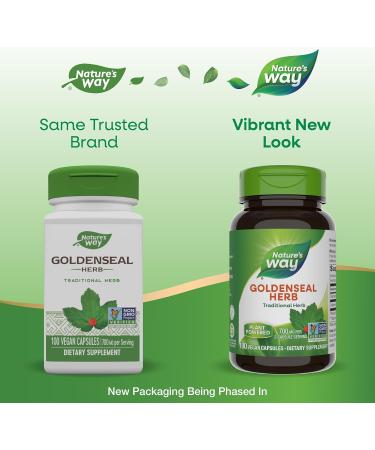 Nature's Way Goldenseal Herb 700 mg - 100 Capsules - Premium Herbal Supplement - Buy Online on GoSupps.com