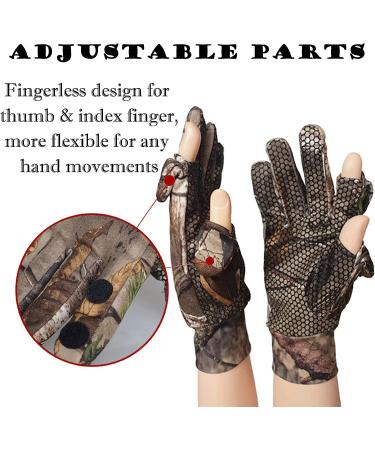 Camo Hunting Gloves - Lightweight Pro Anti-Slip Shooting Gloves for Outdoor Hunting and Archery - Camouflage Gear for Turkey, Deer Hunting, Fishing, and Airsoft - Buy Online on GoSupps.com