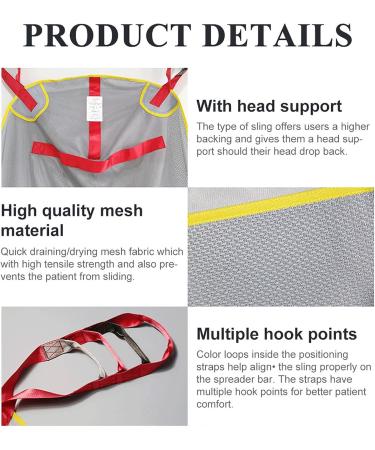 Full Body Mesh Commode Patient Lift Sling Reusable Patient Transfer Belt Toileting Sling Divided Leg Shower Sling for Nursing Elderly Disabled - Buy Online on GoSupps.com