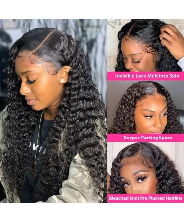 32 inch Deep Wave HD Lace Front Wig | Virgin Human Hair | Natural Black Color - Buy Online on GoSupps.com