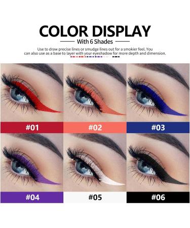 Matte Eyeliner Pencil Set Sweat-Resistant Eyeliner with No Irritation Beauty Products for Eyes for Traveling Halloween Stage Performance Gathering Dating Rowces - Buy Online on GoSupps.com