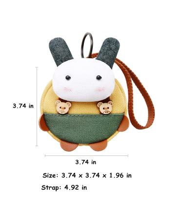 LANEYLI Pacifier Case for Diaper Bag - Canvas Pouch with Zipper Pocket - Holds 4 Pacifiers - Rabbit Design - 1 Pack - Perfect 1st Mother's Day Gift for New Mom - Yellow - Buy Online on GoSupps.com