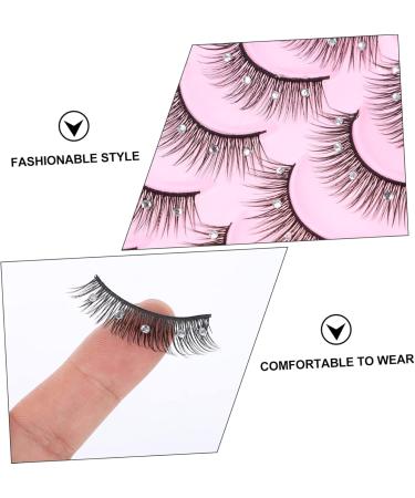 BIUDECO 10 Pairs Diamond False Eyelashes Fluffy Fake Lashes Women Extension Eyelashes Makeup Eyelashes Decore Colorful Decor Rhinestone Eyelashes Cross Rhinestones 3d Chemical Fiber - Buy Online on GoSupps.com