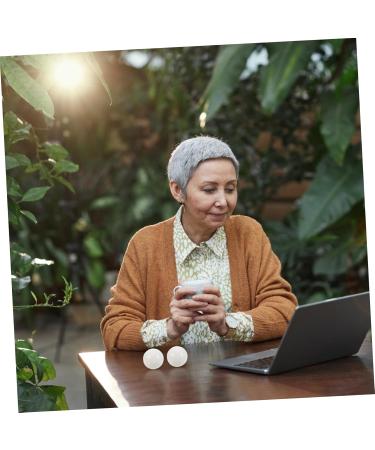 Fomiyes Marble White Chinese Massage Balls - Hand Therapy Fitness Rolling Ball 5.3x5.3cm - Buy Online on GoSupps.com