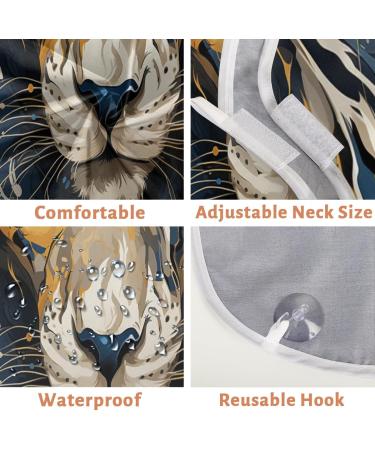 Abstract Tiger Beard Bib Apron | Men's Beard Hair Catcher | Perfect Gift for Father's Day Anniversary & Christmas | Includes 2 Suction Cups - Buy Online on GoSupps.com
