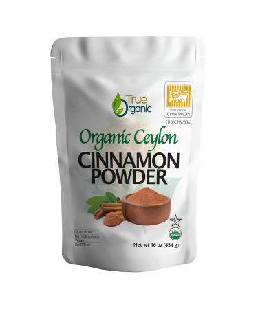 True Organic Ceylon Cinnamon Powder 1 Pound Bulk Bag Certified Organic USDA  Kosher Certified Non-GMO Organic Cinnamon Powder Ground Cinnamon Pure Ceylon Premium Quality Bulk Cinnamon Spice  16 ounces  1 Pound (P - Buy Online on GoSupps.com
