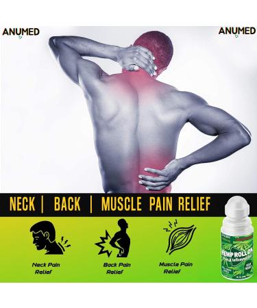 ANUMED Hemp Roll-On 4000mg Pain Relief with Arnica & Turmeric - 2 Pack (1oz) | Fast-Acting Maximum Strength Anti-Inflammatory Solution - Buy Online on GoSupps.com