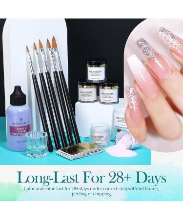 BORN PRETTY Acrylic Nail Kit 85Pcs Full Set - Pink White Clear Powder & Liquid for Quick Nail Extensions - Ideal for Beginners - Buy Online on GoSupps.com