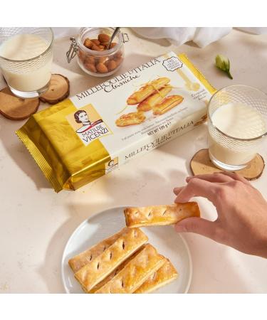 Millefoglie D'Italia Classiche by Matilde Vicenzi | Gourmet Italian Puff Pastry Cookies | 4.41oz Tray of 8 | All-Natural, Kosher, Dairy | Made in Italy | 1 Count (Pack of 4) - Buy Online on GoSupps.com