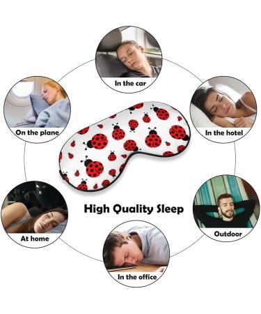 Cute Ladybug Sleep Mask | Soft Eye Mask with Adjustable Strap | Comfortable Blindfold for Travel | Perfect for Kids & Adults - Buy Online on GoSupps.com