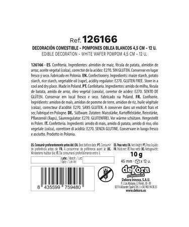 Edible White Flower Decorations for Cakes - 12 Wafer Pieces 4.5 cm | International Shipping - Buy Online on GoSupps.com