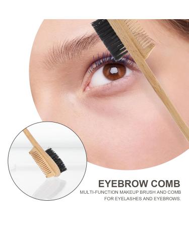FOMIYES Bamboo Double Eyebrow Brush - Multipurpose Double Head Makeup Tool for Travel & Beauty - Buy Online on GoSupps.com