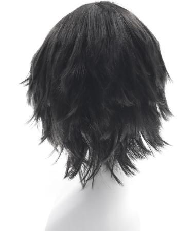Gairyan Short Black Wig Cosplay Wig Unisex Anime Cosplay Wigs for Women/Men Straight Fluffy Wig Costume Theme Party Fancy Dress Wigs Halloween Wig Comic-Con Costumes Accessories - Buy Online on GoSupps.com
