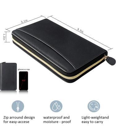 All-in-One Cash Envelope System Wallet - 12 Budget Envelopes & Sheets for Family Budgeting | Personal Finance Organizer (Black - Buy Online on GoSupps.com