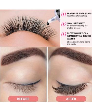 Individual Lash Glue Black Eyelash Clusters Glue Waterproof Eyelash Glue for Home Use Latex Free Cluster Lash Adhesive Bond and Seal Lash Glue for DIY Lash Extensions Strong Lash Bond and Seal Glue - Buy Online on GoSupps.com