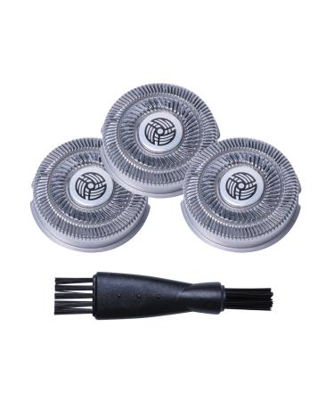 SW-S7105 Replacement Shaver Head Blades Compatible with SW-S7105 Waterproof Electric Razor Wet & Dry Rotary Shavers With Clean Brush