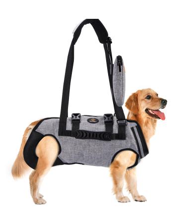 Ownpet's wearing aid dishes lifting dishes for large dogs carrying for large dogs full body dishes dog carrier bag with shoulder strap soft waterproof adjustable gray xxxl - Buy Online on GoSupps.com