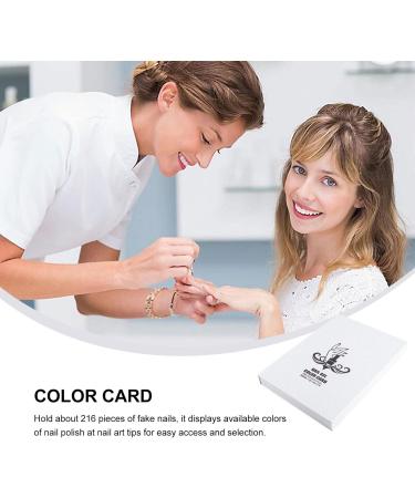 FOMIYES 216 nail color card nail polish card nail color book display board display card white - Buy Online on GoSupps.com