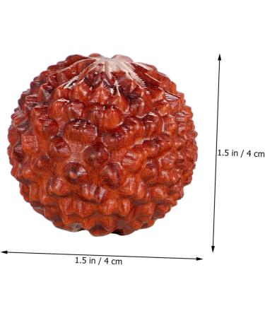 TOVINANNA 2 Piece Hand Carved Wooden Massage Ball Set - Acupressure Decor & Decompression Ornament for Relaxation - Perfect for Home & Office - Buy Online on GoSupps.com