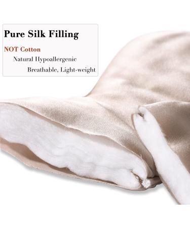 Mulberry Silk Eye Mask Sleep Mask for Women Sleeping Mask for Men Night Blackout Covers Blind Folds Patch Drowsy Blindfold Travel Flight Pure Sleep Masks for Women Champagne - Buy Online on GoSupps.com