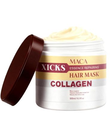 Collagen & Maca Essence Repair Hair Mask Deep Care for Damaged and Chemically Treated Hair Nourishing for Soft Smoother and Brighter Hair 500ml169floz
