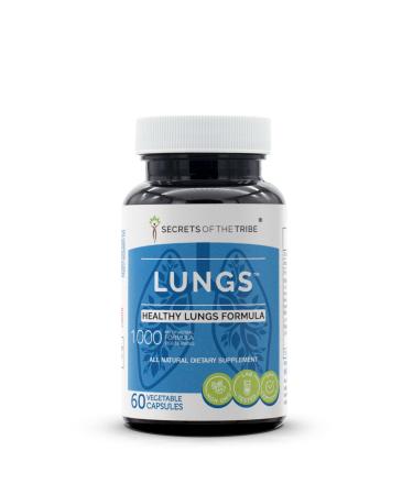 Secrets of the Tribe - Lungs, Healthy Lungs Formula, Herbal Supplement Blend (60 Capsules) 60 Count (Pack of 1)