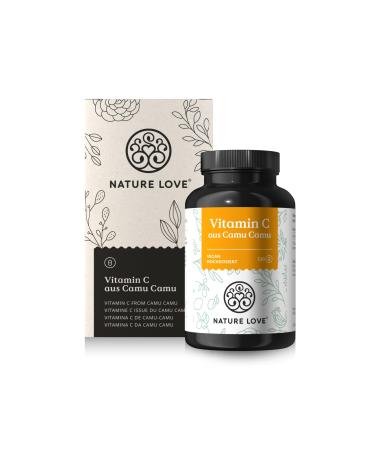Nature Love Camu Camu extract capsules - natural vitamin C - 120 capsules with 640mg camu camu extract - 4 monthly stock - laboratory test vegan without additives and produced in Germany