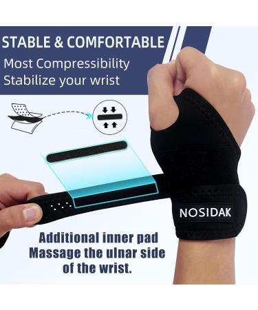 Premium Wrist Brace for TFCC Tears & Ulnar Sided Pain | DRUJ Instability Support | Tendonitis & Arthritis Relief | Carpal Tunnel Wrist Wrap - Right Hand Black - Buy Online on GoSupps.com