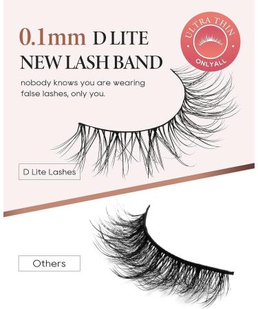 Onlyall 3D Faux Mink Eyelashes - Natural Look Lightweight False Wispy Lashes | 7 Pairs - Buy Online on GoSupps.com