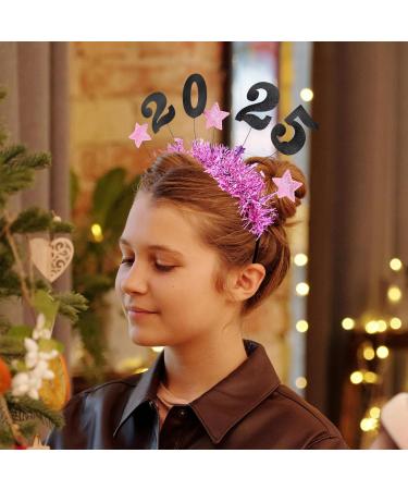 minkissy 2025 New Year Party Headdress New Year Photo Prop Snake Year Headband New Year Hair Accessories New Year Head Bopper New Year Eve Hair Accessories New Years Eve Headband Felt Cloth One Size Rosy - Buy Online on GoSupps.com