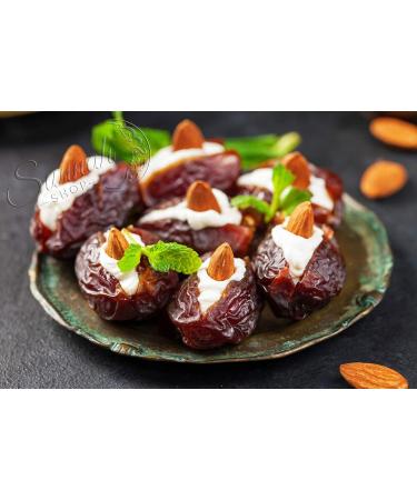 Sunnah Shop Jumbo Medjool Dates 5kg - Premium Vegan Medjoul from Palestine | Natural Honey-Sweet Unique Caramel Taste | 100% Additive-Free | Fresh Harvest - Buy Online on GoSupps.com