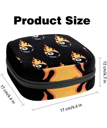 Stylish Menstruation Pad Bag with Zipper | Women's Tampon & Napkin Collector Bag - Flaming Billard - Buy Online on GoSupps.com