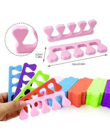50pcs Toe Separators for Nail Polish - Soft Sponge Pedicure Tool Kit for Women | Premium Toenail Divider in 5 Colors - Buy Online on GoSupps.com