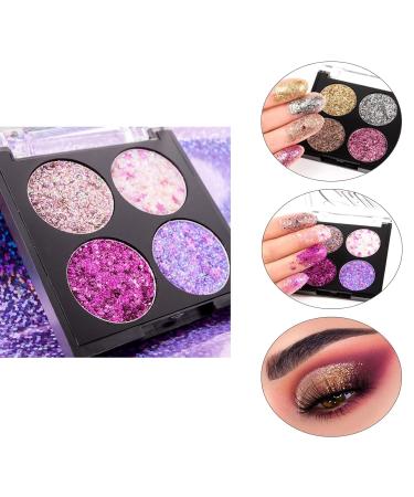 Kiogyek 4 Color Glitter Eyeshadow Palette | Ultra Pigmented Metallic Shimmer Makeup | Waterproof and Long-Lasting - Buy Online on GoSupps.com