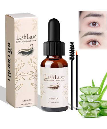 Lashluxe Castor Oil Vegan Growth Serum Castor Oil Lash Growth Serum Lash Luxe Eyelash Growth Serum