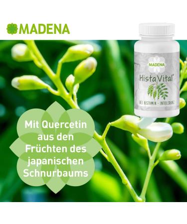 Madena Histavital - Advanced Nutrient Complex with Quercetin for Histamine Intolerance | 100 Buffered Vitamin C Capsules & 10 Micronutrients | International Shipping - Buy Online on GoSupps.com