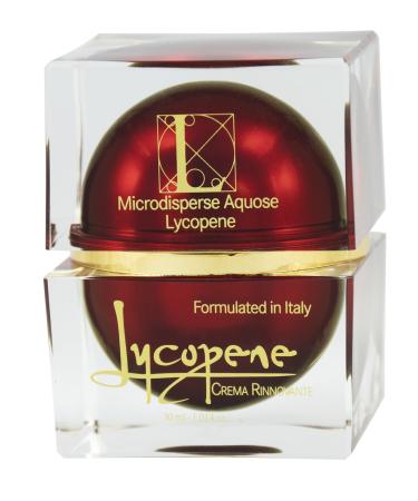 Lycopene Skin Care Lycopene Crema Rinnovante Anti-Aging Cream European Fashion Models Favorite with Astaxanthin Hyaluronic Acid Acmella Oleracea Italian Formula with 20 Natural Organic Botanicals