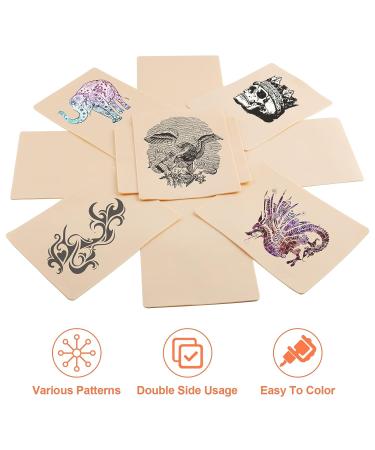 Tattoo Practice Skins & Transfer Paper Kit | 30PCS Fake Skins & Tracing Paper Set - Tattoo Supplies - Buy Online on GoSupps.com