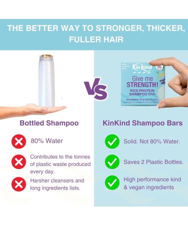 KinKind Give me STRENGTH Shampooing et revitalisant en barre de voyage. Jusqu' 50 lavages. Coffret de voyage essentiel avec 2 bo tes de savon et shampoing en barre. Pack de voyage - Buy Online on GoSupps.com