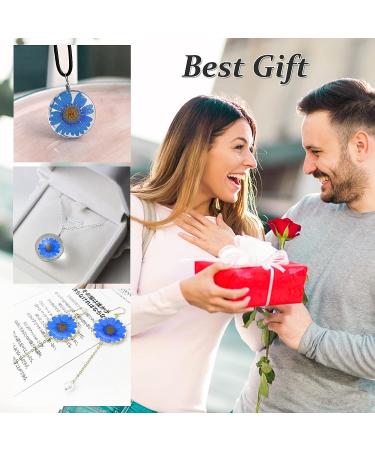 Heisenlin Dried Pressed Flower 60PCS Blue Natural Real Daisy Flowers with Forceps - DIY Crafts, Resin Jewelry, Soap, Scrapbooking - Nail Pendant Decoration - Buy Online on GoSupps.com