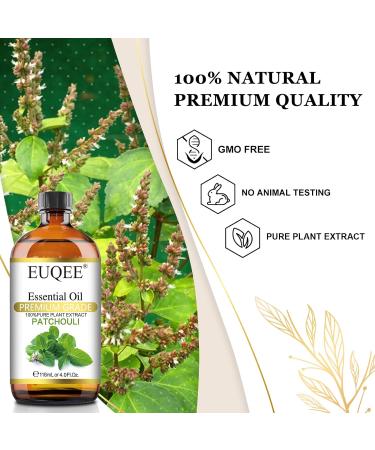 EUQEE Patchouli Essential Oil 118ml - Pure Natural Aromatherapy Oil for Diffusers | Home Relaxation | 1-Pack - Buy Online on GoSupps.com
