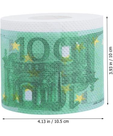 Zerodeko Minature 2 Rolls of Fake Money Funny Toilet Paper Printed Bathroom Tissue Roll Printed Toilet Paper Money Bathroom Set Gag for Adults Miniature - Buy Online on GoSupps.com