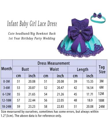 LZH Baby Girls Lace Dress - 18-24 Months Purple + Blue - Buy Online on GoSupps.com
