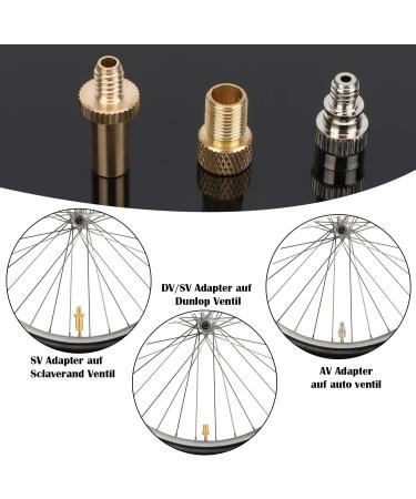 12-Piece Bicycle Valve Adapter Set - High Quality Brass for DV SV AV | Universal Fit for Bike Ball & Air Pumps - Buy Online on GoSupps.com