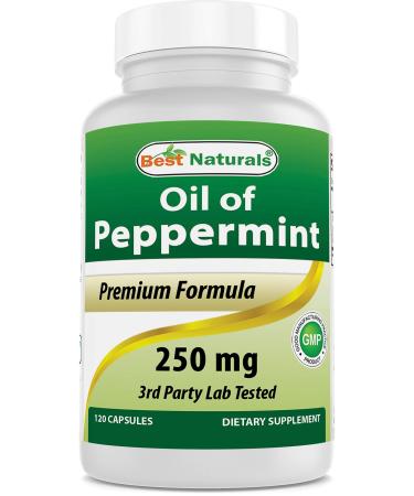 Best Naturals Peppermint Oil Bowel Soothing Dietary Supplement, 250 mg, 120 Count 120 Count (Pack of 1)